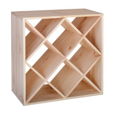 Regal na wino modul, kratka, 60 cm drewno natura