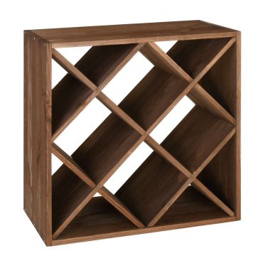 Regal na wino 60 cm, modul, kratka, braz