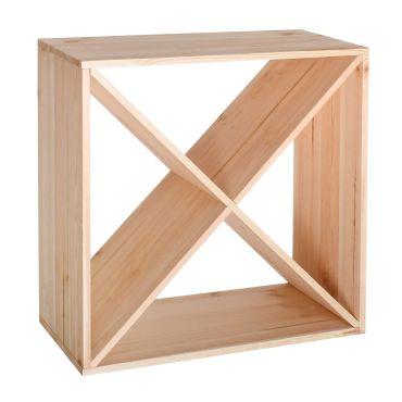 Regal na wino 60 cm, modul X-CUBE, natura