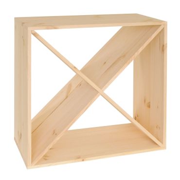 Regal na wino 52 cm, modul-X, drewno, natura