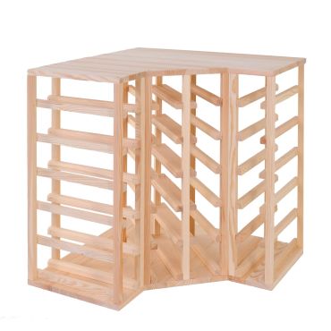 Regal na wino 60 cm, modul narozny, natura