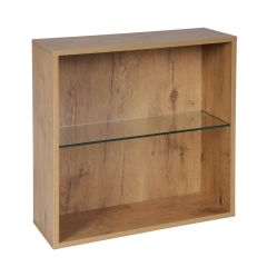 Modul regalu z blatem szklanym , dab wild