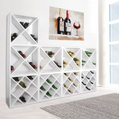 Regal na wino 52 cm, modul X-cube, bialy lakier