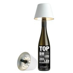 Lampka LED do butelek z klipsem Top 2,0", zasilana bateryjnie, biala