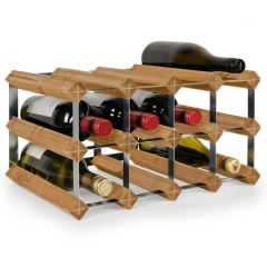 Regal na wino TREND do przechowywania 12 butelek, bejcowany jasnybraz, gl. 30 cm