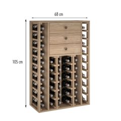 Regal na wino PROVINALIA z drewna debowego, model 6