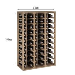 Regal na wino PROVINALIA, z litego drewna debowego Mod.1