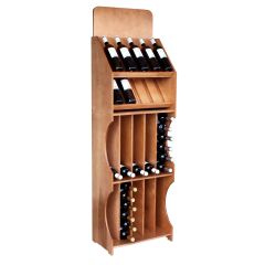 Stojak na wino f. Butelki CABERNET, model 2, naturalne