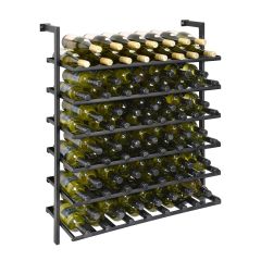 Metalowy regal na wino BLACK PURE do montazu na scianie, wys. 100 cm