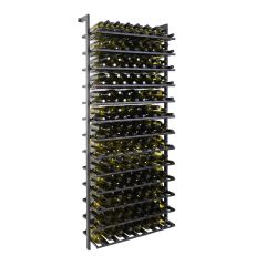 Metalowy regal na wino BLACK PURE do montazu na scianie, wys. 200 cm