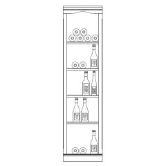 System stojaków na wino Piedmont, model 1, drewno jodlowe, antracyt