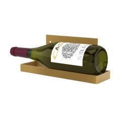 Regal scienny na wino na 1 butelke 0,75l, kolor zloty