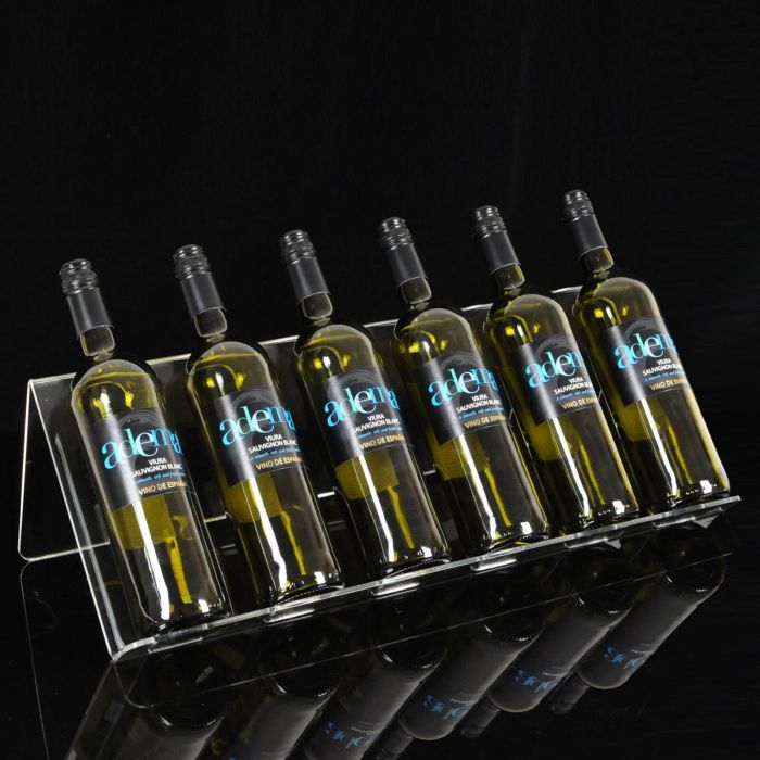 Akrylowy, prezentacyjny regal na wino BELLA na 6 fl...