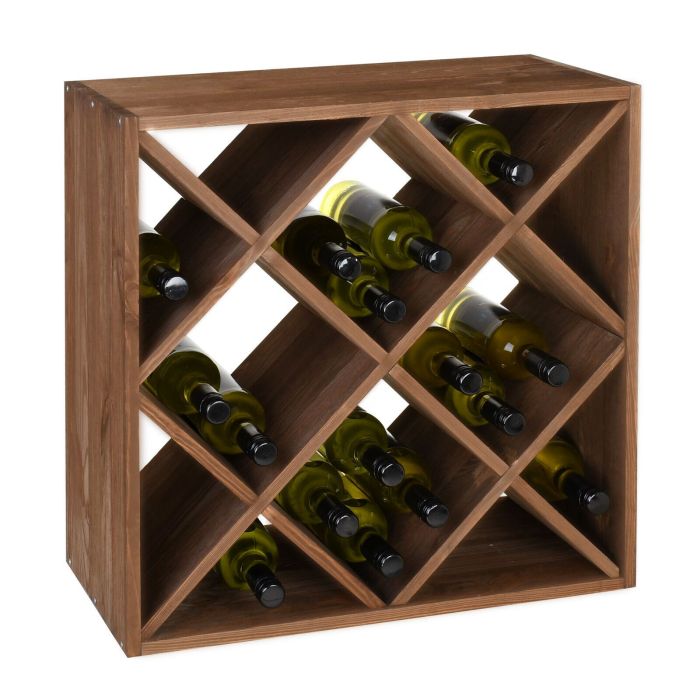 Regal na wino 60 cm, modul, kratka, braz