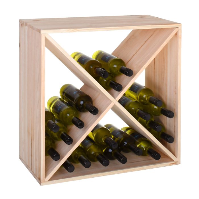 Regal na wino 60 cm, modul X-CUBE, natura