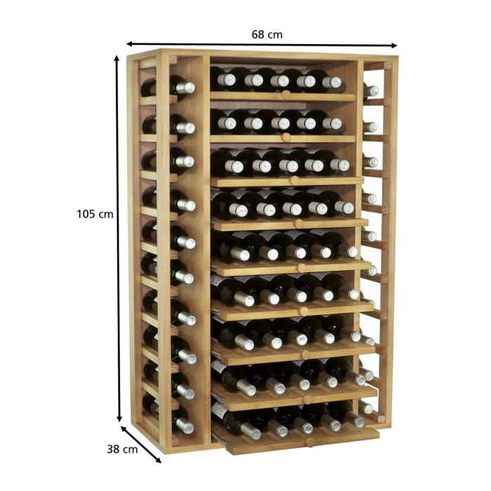 Regal na wino PROVINALIA na 58 butelek, mod.8, drewno sosnowe