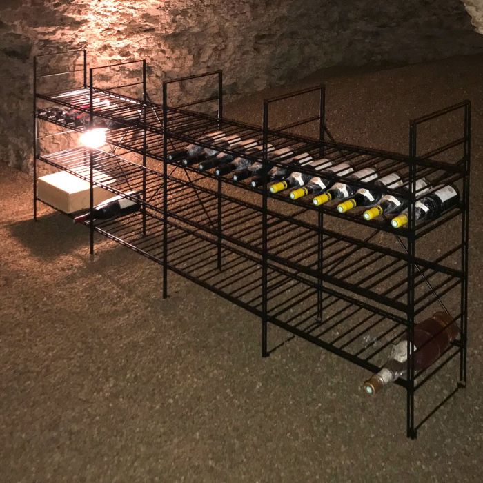 System stojaków na wino LA CAVE z metalu, wys. 90 cm