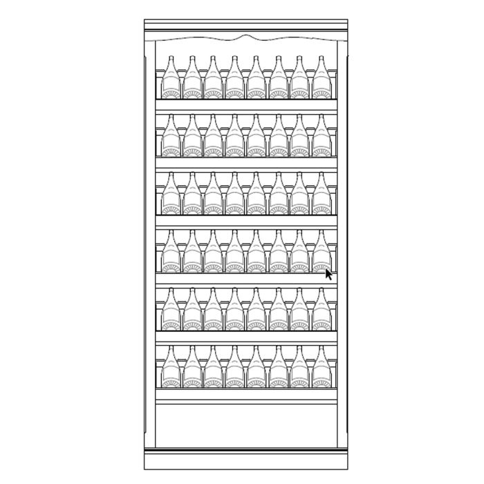 System stojaków na wino Piedmont, model 8, akryl/drewno jodlowe, antracyt