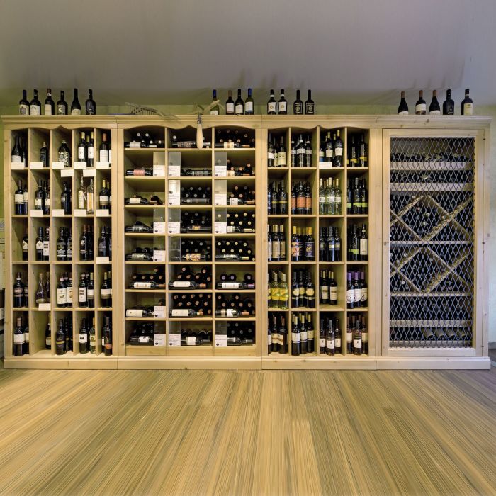 System stojaków na wino Barolo, drewno jodlowe, jasnobrazowy