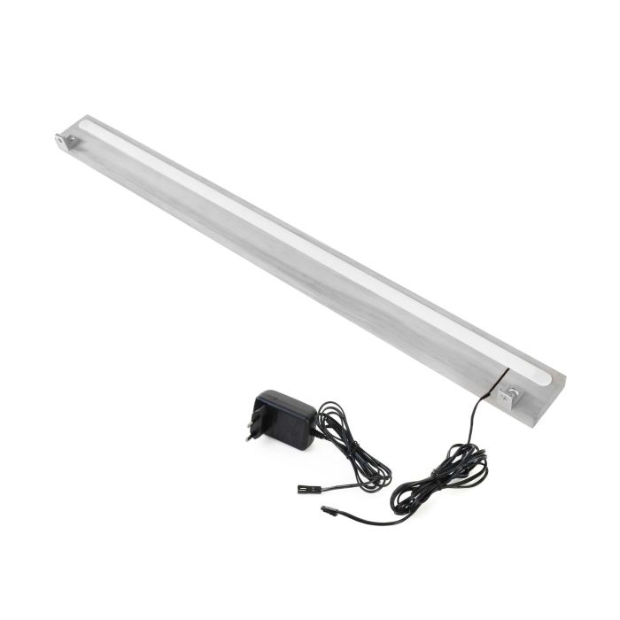 Listwa oswietleniowa LED, 68 cm, sosna, bejcowana na bialo