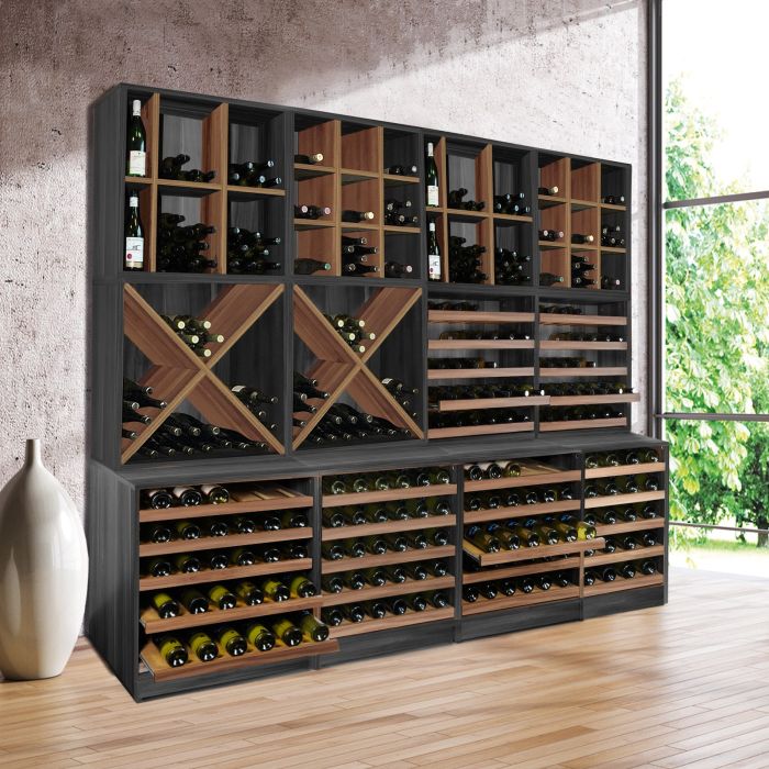 System stojaków na wino CAVEPRO w dekorze jesion/dab dziki
