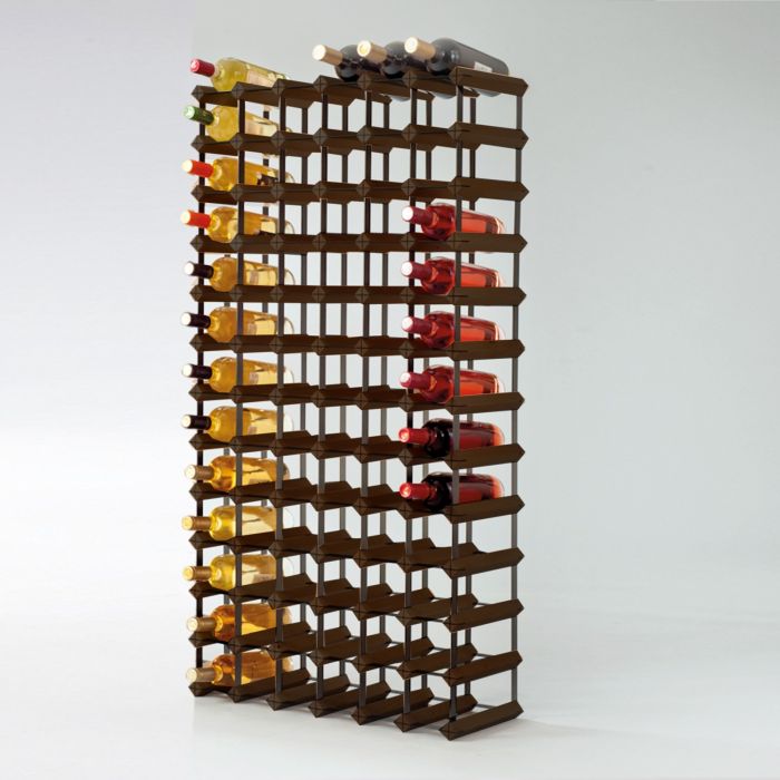 Regal na wino Trend PREMIUM na 78 butelek (wys. 123,5 x szer. 63,5 cm), brazowy