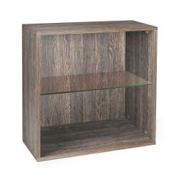 Regal modulowy ze szklanym blatem, wenge