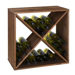 Regal na wino 60 cm, modul X-60, drewno,braz