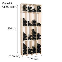 Stojak na wino CaveauSTAR, model 3 na 168 fl.