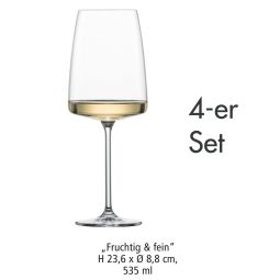 Großes Weinweinglas "Fruchtig & fein", 4er Set (ab 12,95 EUR/Glas)
