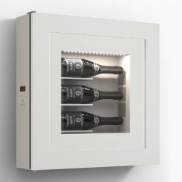 Klimatyzowany scienny stojak na wino na 3 butelki, model 1