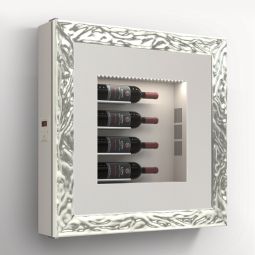 Klimatyzowany scienny stojak na wino na 4 butelki, model 2