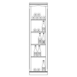 System stojaków na wino Piedmont, model 1, drewno jodlowe, antracyt