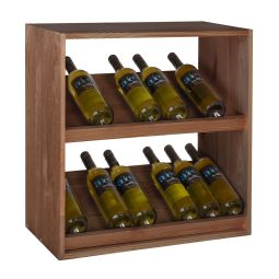 Regal na wino 60 cm do prezntacji, sosnowe, braz