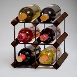Regal na wino Trend PREMIUM na 6 butelek (wys. 23,5 x szer. 23,5 cm), brazowy