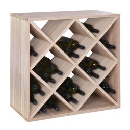 Regal na wino 60 cm, modul RAUTEN, dab naturalny