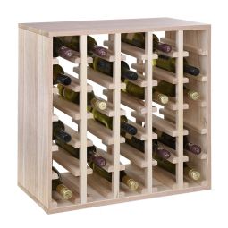 Regal na wino 60 cm, modul QUADRI, dab naturalny